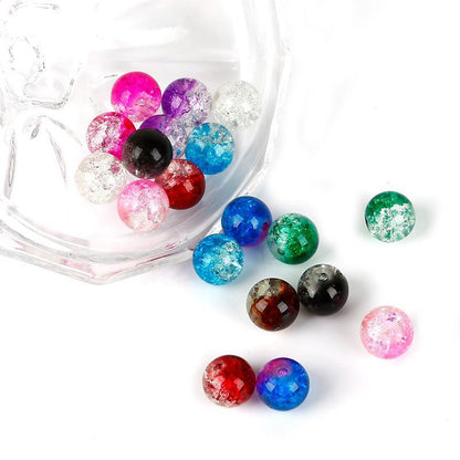 Crackle Round Glass Beads 4mm Crystal Multicolor 200pcs 5