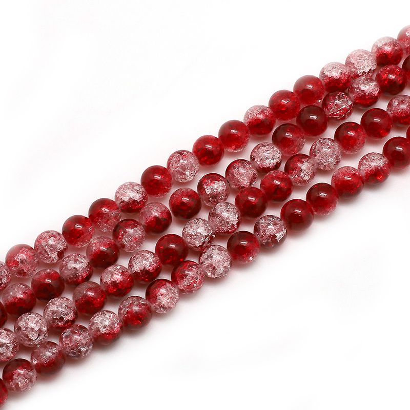 Crackle Round Glass Beads 4mm Crystal Multicolor 200pcs 11
