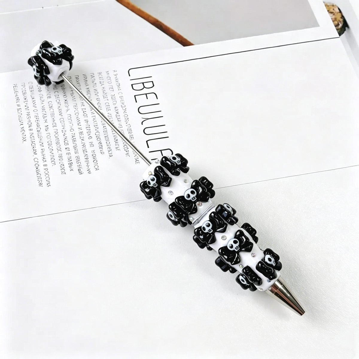 Halloween Elements Pumpkin Rhinestones Beadable Pen 14