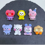 3D Animal Silicone Focal Beads Cute Rabbit Dog Design 20pcs