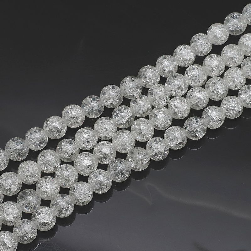 Crackle Round Glass Beads 4mm Crystal Multicolor 200pcs 8