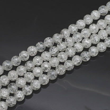 Crackle Round Glass Beads 4mm Crystal Multicolor 200pcs 8