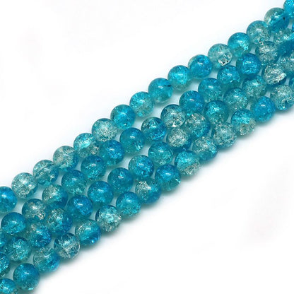 Crackle Round Glass Beads 4mm Crystal Multicolor 200pcs 13