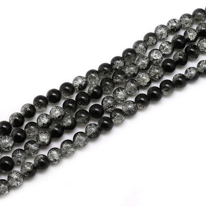 Crackle Round Glass Beads 4mm Crystal Multicolor 200pcs 9
