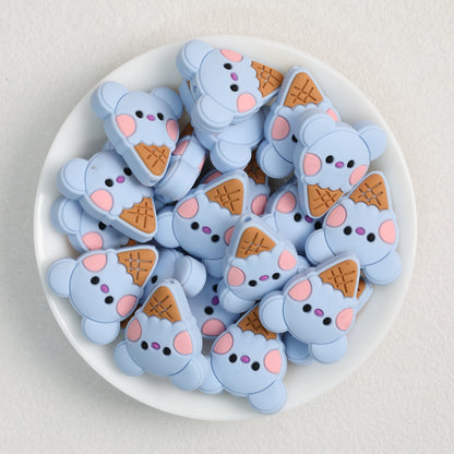 Cute Ice Cream and Animal Silicone Focal Beads 20 pcs 8