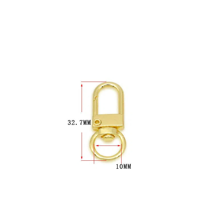 Zinc Alloy Metal Door Buckle Keychain Hook 33mm 50pcs Multi Finish 2