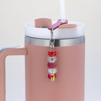 Beadable Cup Charms Glitter Marble Texture