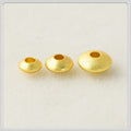 Brass Wrinkle Spacer Beads 4-6mm Matte Gold 100pcs 2