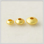 Brass Wrinkle Spacer Beads 4-6mm Matte Gold 100pcs 2