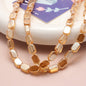Electroplated Hexagon Glass Beads 10mm Transparent Iridescent 10pcs 11