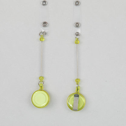 Beadable Badge Reels Retractable ID Keychain Clip