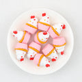 3D Heart Cream Top Cake Cup Silicone Focal Beads 20Pcs  3