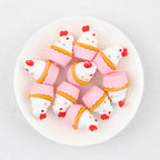 3D Heart Cream Top Cake Cup Silicone Focal Beads 20Pcs  3