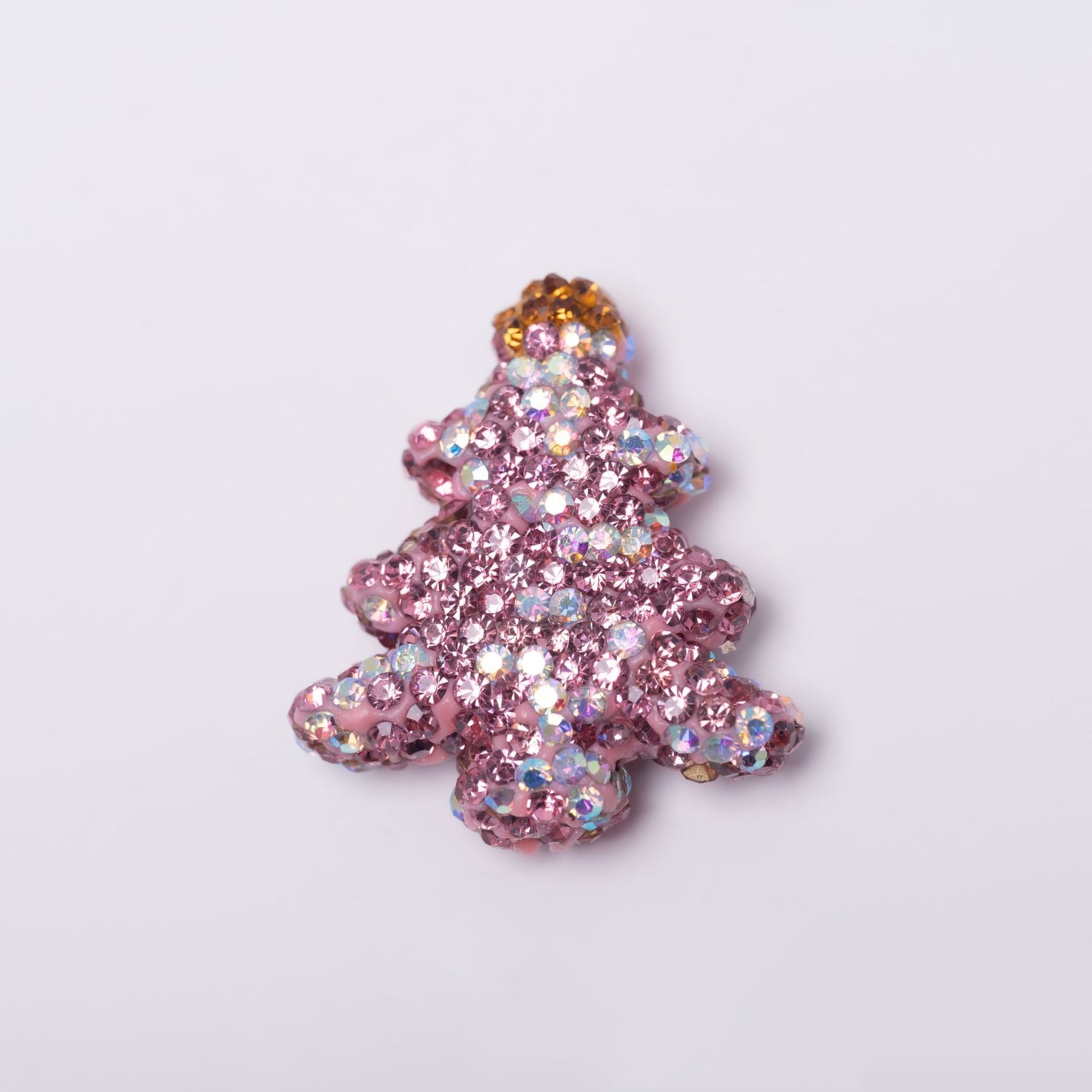 Polymer Clay Christmas Tree Rhinestone Beads 30mm Festive Holiday 10pcs 16