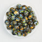 15mm Floral Printed Round Silicone Beads Detailed Design 50pcs 6