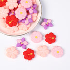 Floral 3D Silicone Focal Beads Assorted Flower Shapes 20pcs