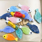 Hand Painted Fish Ceramic Beads 29mm Spotted Colorful 5pcs