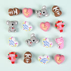 Silicone 3D Focal Beads Mother's Day Koala Bouquet Happy Mother's Day 20pcs 5