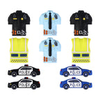 Silicone 3D Police Theme Focal Beads 20 pcs