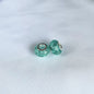 Acrylic Spacer Beads 14mm Crackle Large Hole 50pcs - Peacock Green