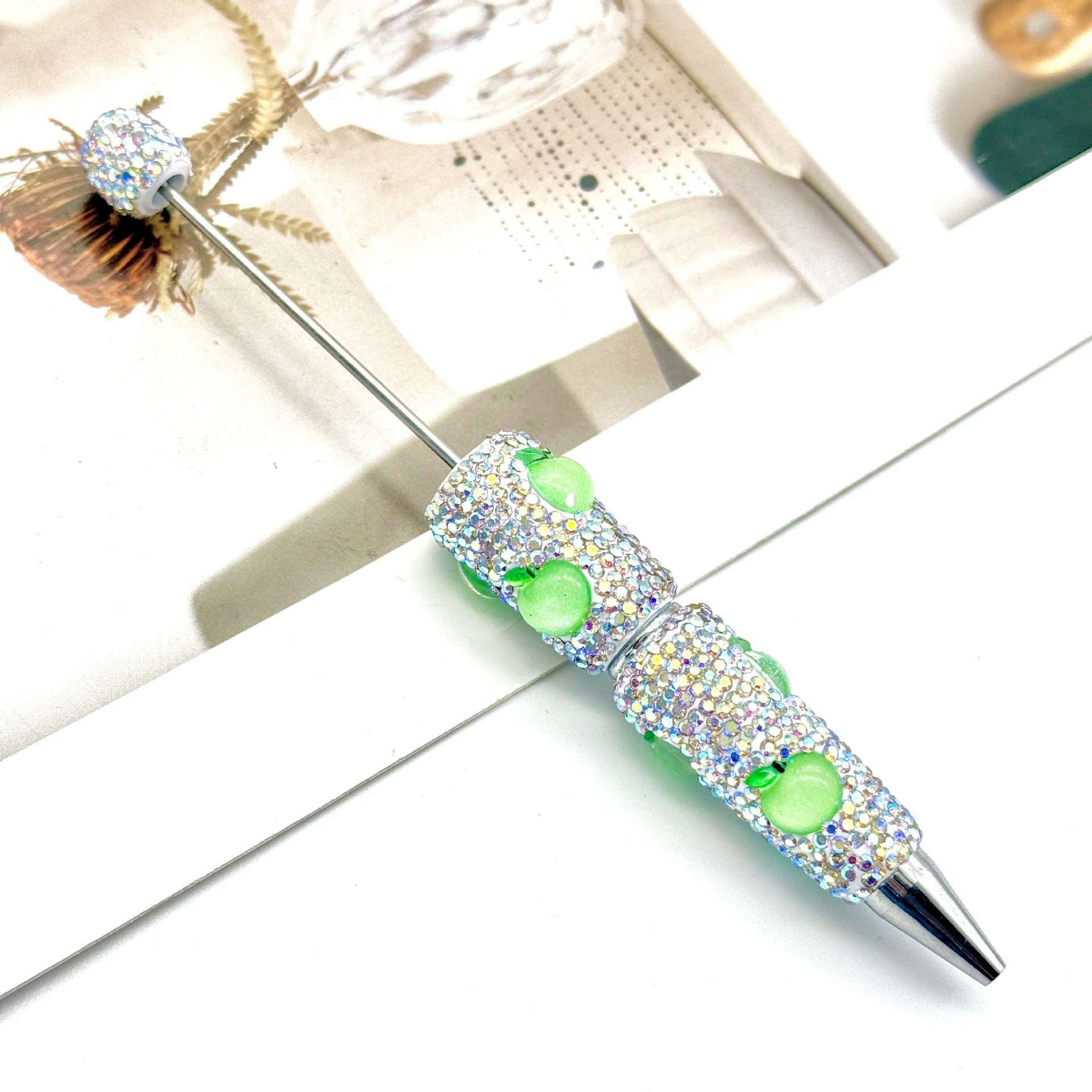Beadable Pen with Fruit Strawberry Full Rhinestone Design 13
