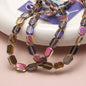 Electroplated Hexagon Glass Beads 10mm Transparent Iridescent 10pcs 20