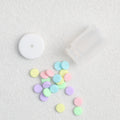 3D Candy Bottle Silicone Focal Beads Wholesale, Pastel Purple Glitter Design