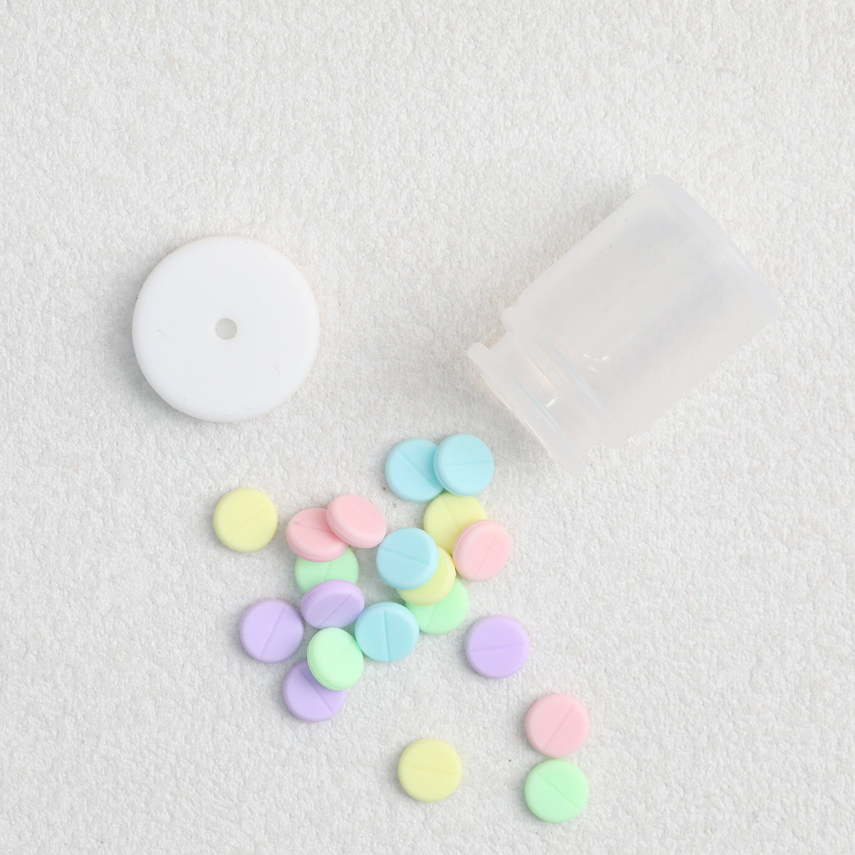 3D Candy Bottle Silicone Focal Beads Wholesale, Pastel Purple Glitter Design