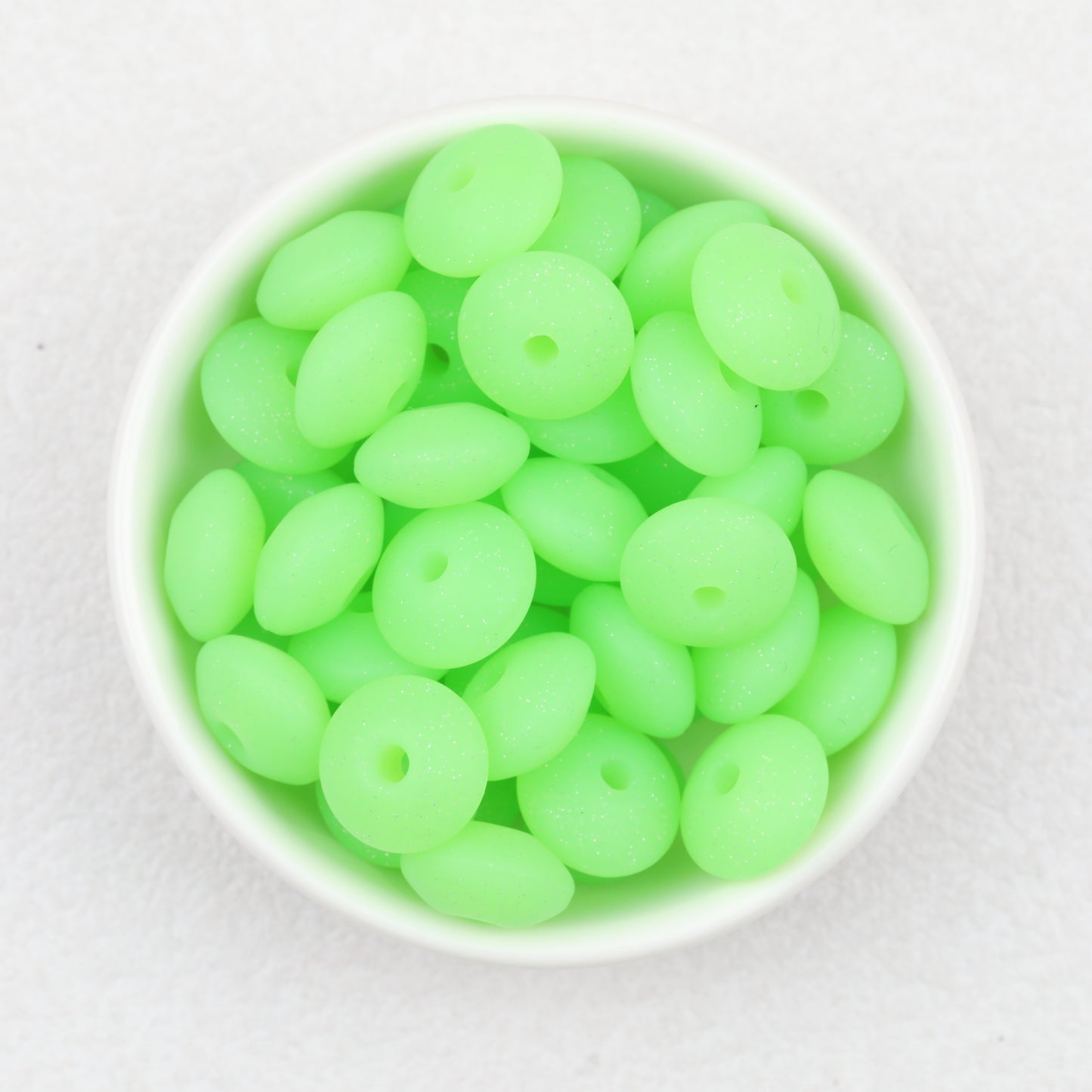 12mm Glitter Silicone Round Spacer Beads Assorted Colors 50pcs 6