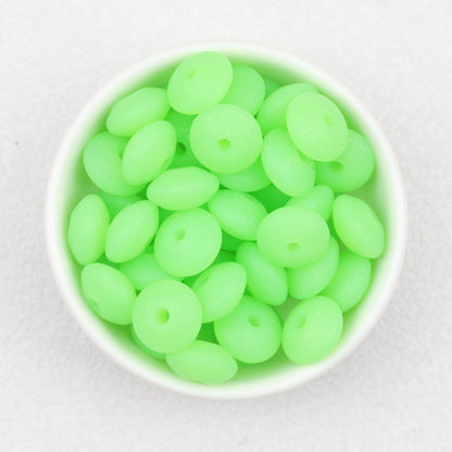 12mm Glitter Silicone Round Spacer Beads Assorted Colors 50pcs 6