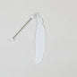 Beadable Feather Bookmarks Metal Colorful Detailed 13g - white