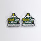 Silicone Focal Beads Faith Can Move Mountains Yellow Cross Design 20pcs