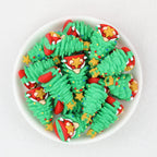 3D Christmas Gnome Silicone Focal Beads 20 pcs