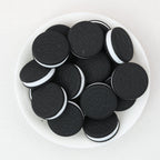 3D Black Cookie Silicone Focal Beads 20pcs