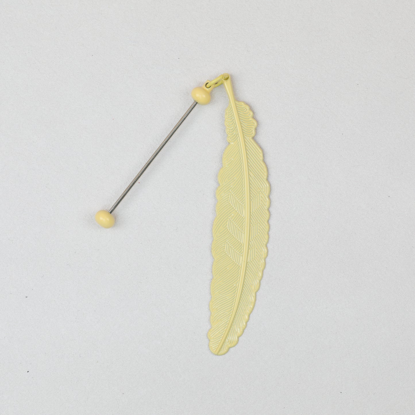 Beadable Feather Bookmarks Metal Colorful Detailed 13g