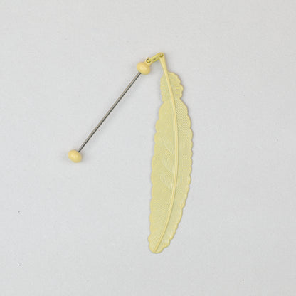 Beadable Feather Bookmarks Metal Colorful Detailed 13g