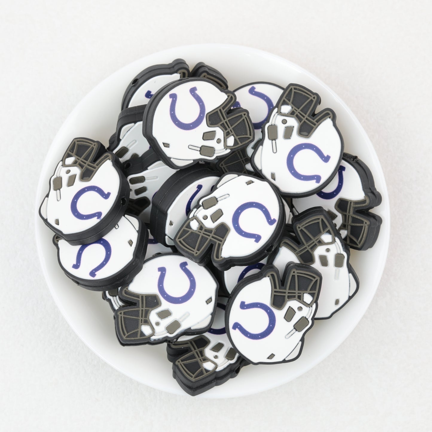 NFL Teams Silicone Focal Beads Football Helmet Design 20pcs 13