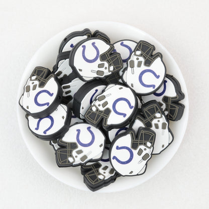 NFL Teams Silicone Focal Beads Football Helmet Design 20pcs 13