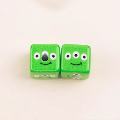 Painted Square Acrylic Beads 15mm Toy Story Printed 10pcs 5