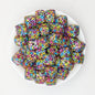 13.5mm Square Leopard Print Silicone Beads 50pcs - 12