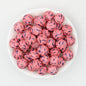 15mm US Themed Printed Silicone Round Beads 50pcs 5