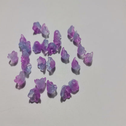 Czech Glass Beads Wind Chime Flower 12mm Pastel Glossy 100pcs 17