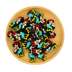 Silicone Focal Beads Minnie Mouse Iconic Red Bow Teal Dress 20pcs 2