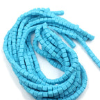 Cube Clay Beads 6mm Solid Color Polymer Matte Finish 10strands 3