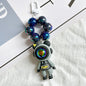 Acrylic Spaceman Beaded Keychain Colorful Astronaut Charm 7