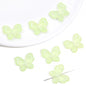 Transparent Frosted Butterfly Acrylic Beads 21x18mm Pastel Colors 20pcs 13