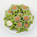 3D Turtle Green Silicone Focal Beads 20pcs