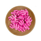 Silicone Focal Beads Cactus Bold Contrasting Patches 20pcs 8