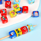 Creative Cartoon Mario Printed Acrylic Square Beads 14mm 10pcs 2