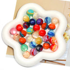 Colorful Layered Stripe Round Acrylic Beads 16mm 50pcs 2